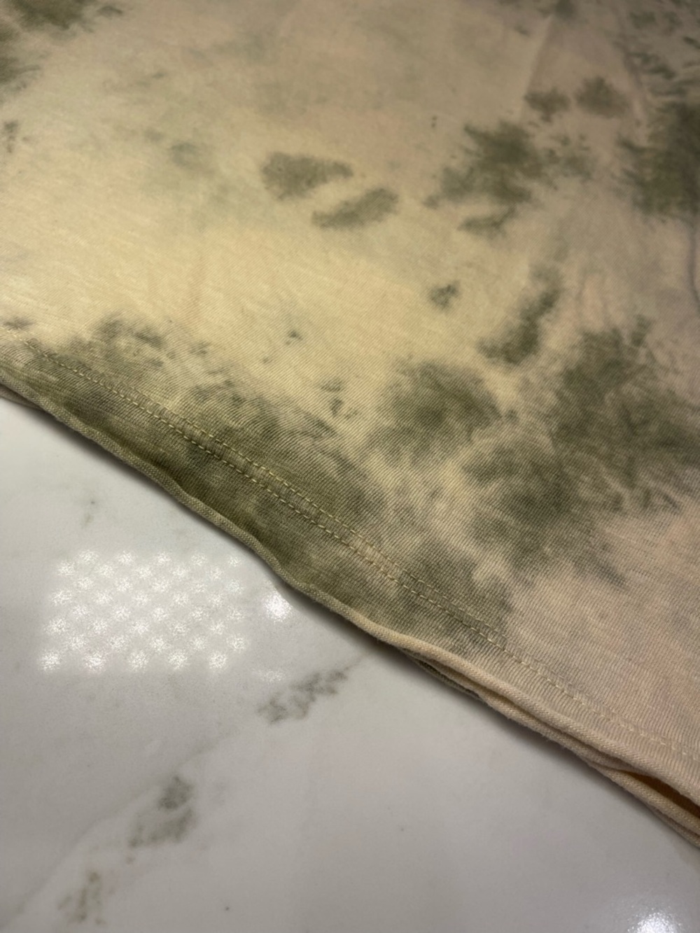 We The Free Women’s Tie-Dye Short Sleeve Tee in Beige and Olive - Picture 6 of 13